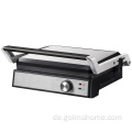 4 Scheibe Edelstahl elektrischer Kontaktgrill öffnet 180 Grad mit einstellbarer Temperatur Panini Pressgrill